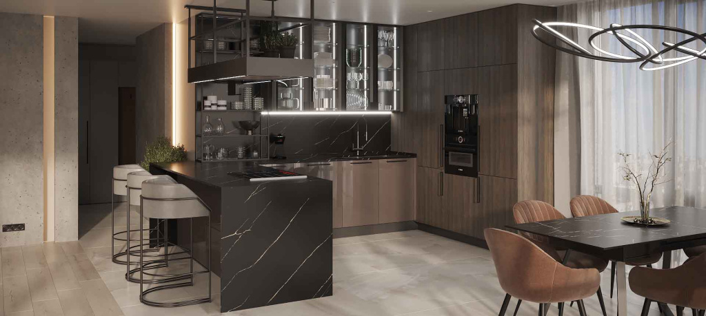 Кухня в загородном доме - фото №21