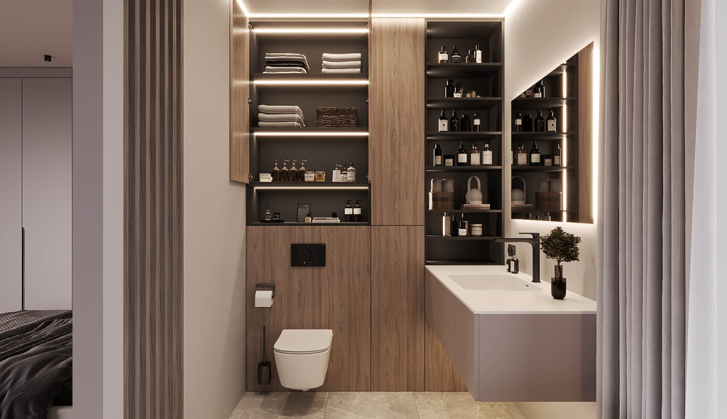 Освещение в ванной: как организовать, какие светильники выбрать, что учесть при подборе - фото №22