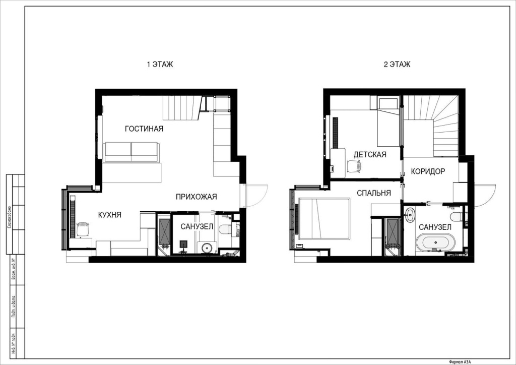 Кухня в двухэтажной квартире на севере Москвы - фото №2