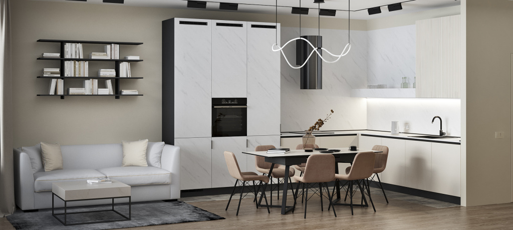 Кухня в стиле минимализм: тенденции дизайна - фото №51