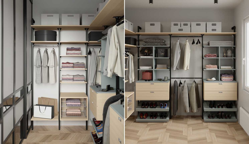 Как спроектировать вместительный шкаф в маленькой спальне - фото №34