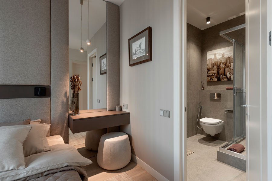 Сливочно-шоколадная квартира, в которой хочется остаться каждому - фото №23