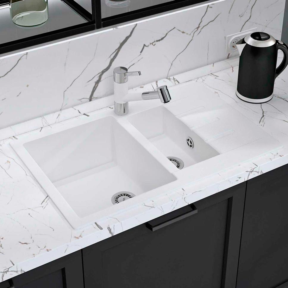 Серо-белая кухня: 50 фото примеров дизайна и интерьера - фото №19