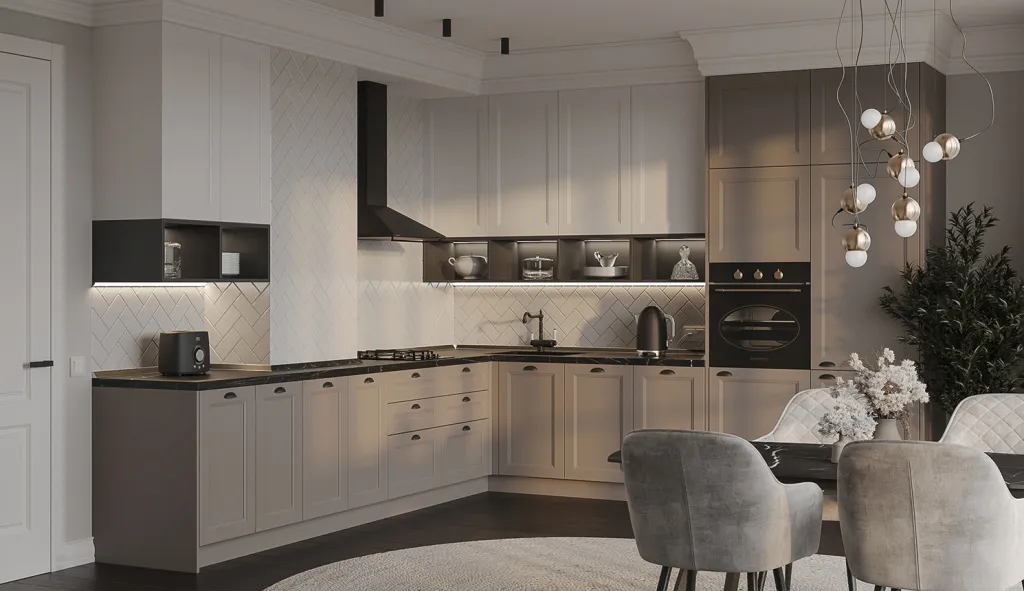 Дерево, стекло, металл: топ-20 сочетаний для современной кухни - фото №13