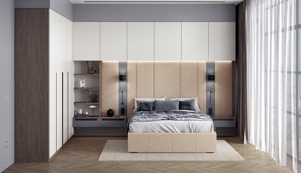 Как спроектировать вместительный шкаф в маленькой спальне - фото №5