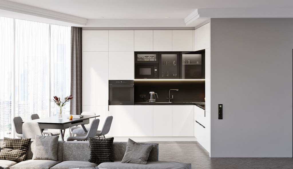 Дерево, стекло, металл: топ-20 сочетаний для современной кухни - фото №42