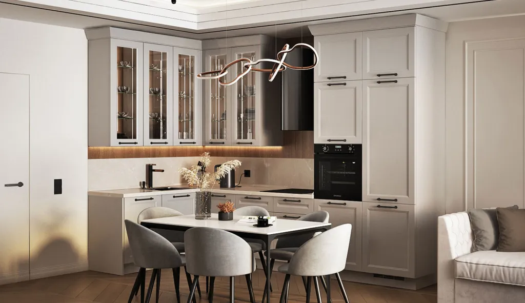 Дерево, стекло, металл: топ-20 сочетаний для современной кухни - фото №22