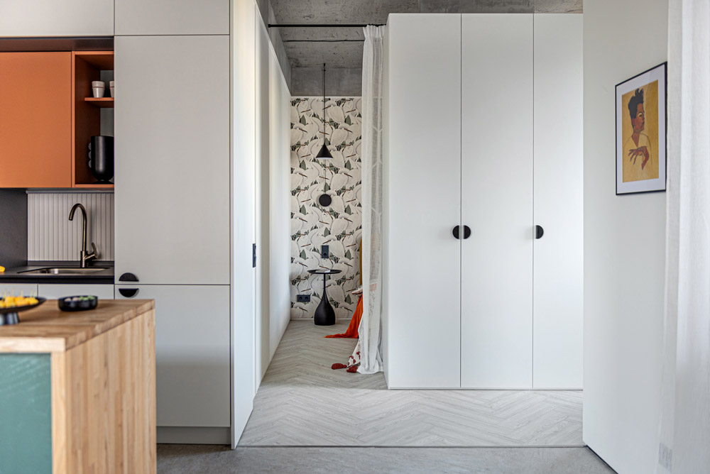 Северная сдержанность и южный темперамент в однокомнатной квартире - фото №20