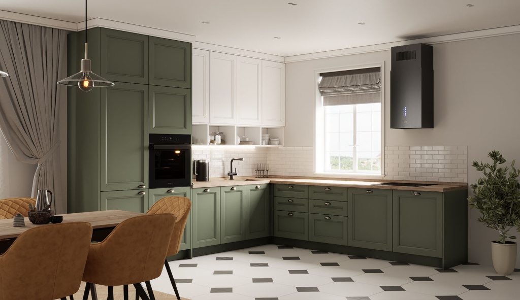 Дерево, стекло, металл: топ-20 сочетаний для современной кухни - фото №24