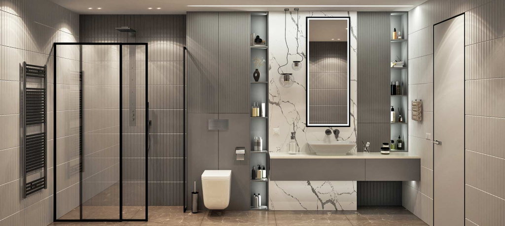 Тренды дизайна ванной комнаты 2025 года - фото №13