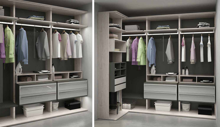 Гардеробная в отдельной нише