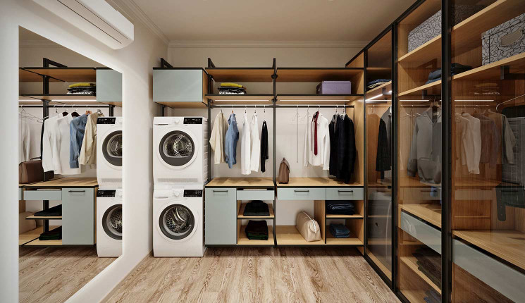 Прачечная в гардеробной 2