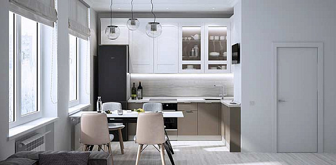 Дизайн кухни в хрущевке: 25 фото, идеи и советы