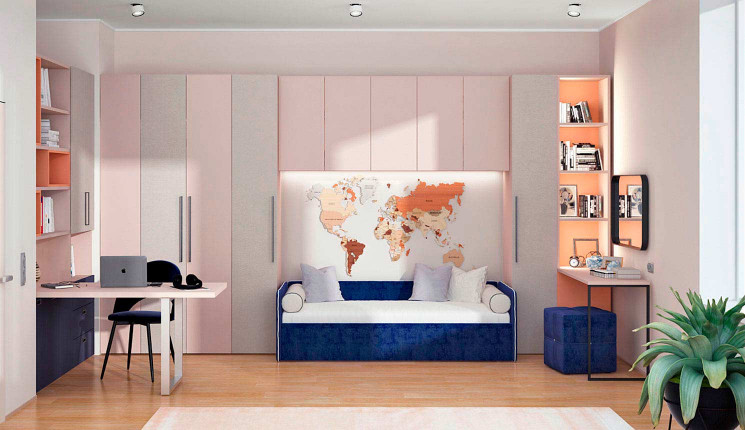 Шкаф с полками в детскую