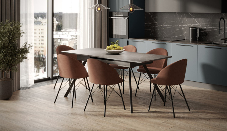 Кухонный стол-трансформер Баут с опорами Портофино