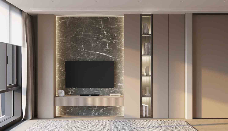 Распашной шкаф витрина в гостиную