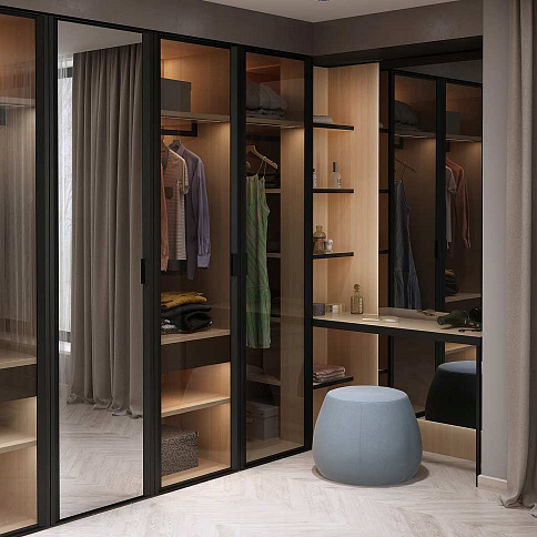 Гардероб с распашными дверями - детальное фото № 2